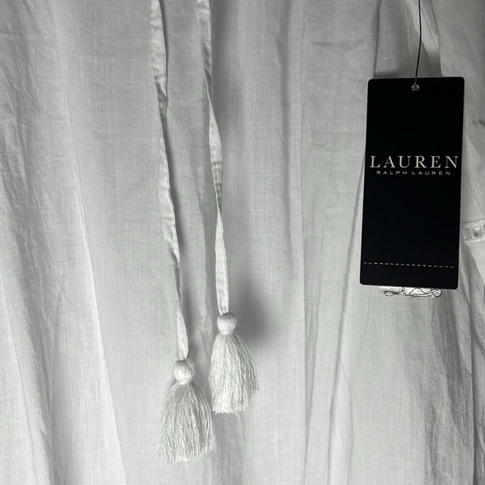 Ralph Lauren Beach Club Solids Embroidered Dress White Size S - Picture 6 of 7